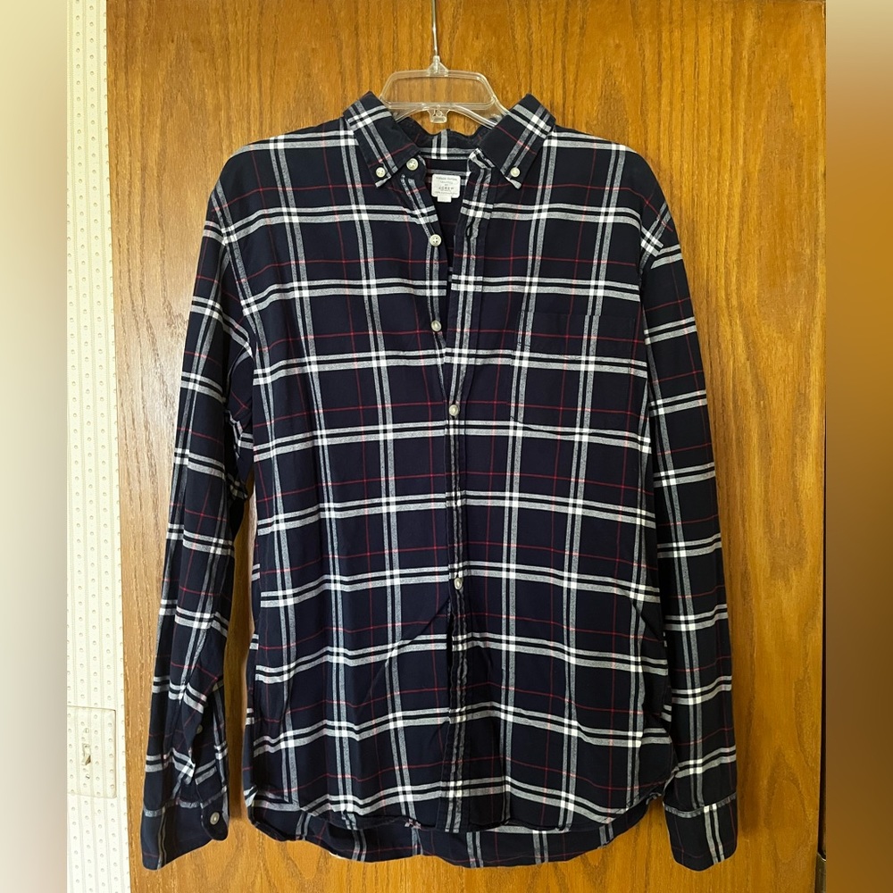 J. Crew Plaid Button Up - M
